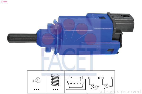 FACET Kontakt, koblingsbetjening (fartpilot) 71336 for GENERAL MOTORS FIAT NISSAN DACIA SMART