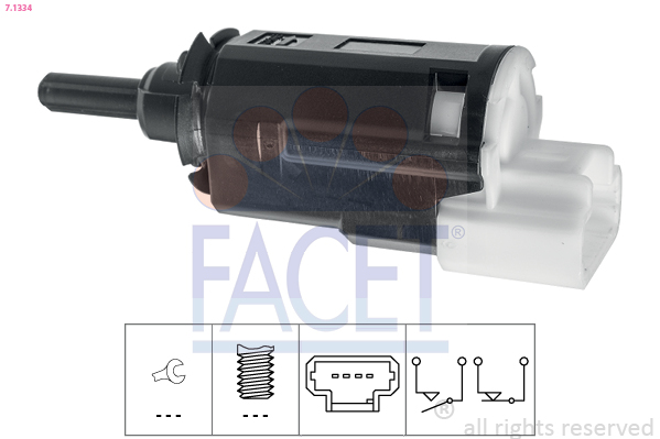 FACET Stoplyskontakt 71334 for GENERAL MOTORS NISSAN RENAULT DACIA SMART