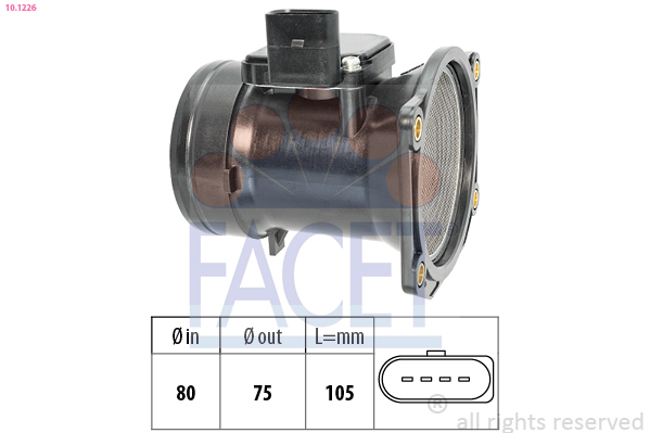 FACET Luftmængdesensor 101226 for VW