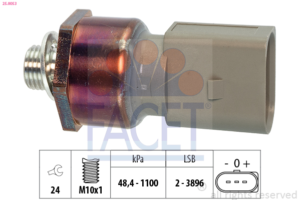 FACET Sensor, olietryk 250053 for BENTLEY AUDI PORSCHE