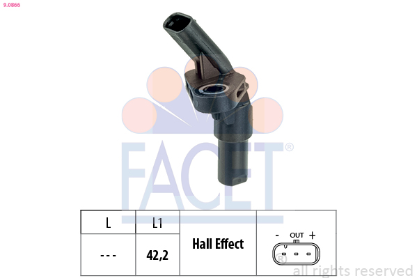 FACET Impulsgiver, krumtapaksel 90866 for JEEP