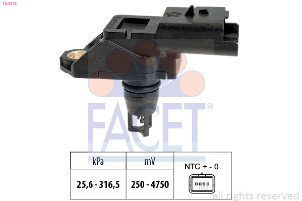 FACET Lufttrykssensor 103335 for GENERAL MOTORS DS
