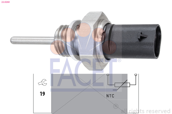 FACET Sensor, udstødningsgastemperatur 220260 for ALFA ROMEO JEEP