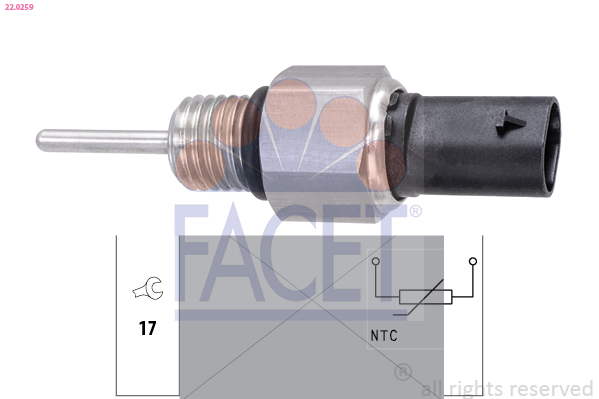 FACET Sensor, udstødningsgastemperatur 220259 for JEEP