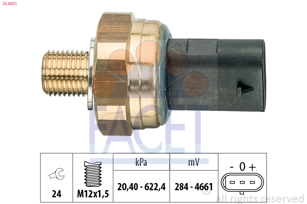 FACET Sensor, olietryk 250021 for FORD CUPRA