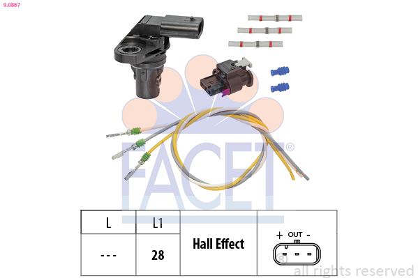 FACET Sensor, knastakselposition 9.0867 for JEEP SUZUKI VAUXHALL