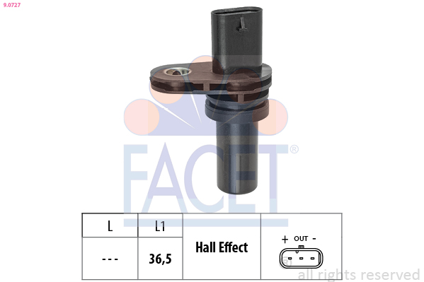 FACET Impulsgiver, krumtapaksel 90727 for OPEL GENERAL MOTORS