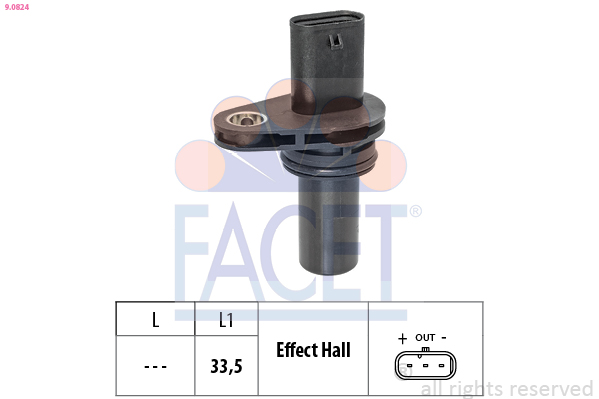 FACET Impulsgiver, krumtapaksel 90824 for MASERATI ALFA ROMEO SEAT FORD JAGUAR MERCEDES-BENZ PORSCHE SSANGYONG ASTON MARTIN LAND ROVER