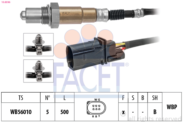 FACET Lambdasonde 108596 for OPEL VAUXHALL
