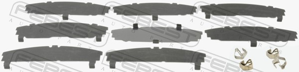 FEBEST Anti-hyl-folie, bremsebelægning (bagplade) 0103aca30f foraksel for TOYOTA