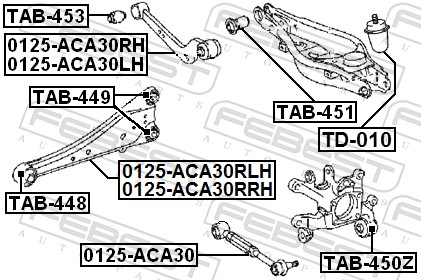 FEBEST Ophæng, bærearm tab449 bagaksel for GEELY TOYOTA CHANGAN
