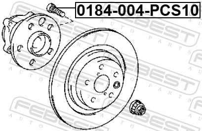 FEBEST Hjulbolt 0184004pcs10 for TOYOTA HONDA