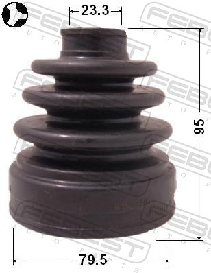 FEBEST Drivaksel Manchet 0415cu20 gearkasse-monteret for MITSUBISHI NISSAN HYUNDAI