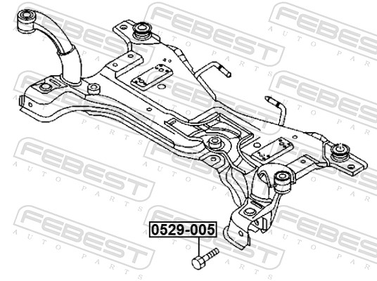 FEBEST Styrtkorrektionsskrue 0529005 for MAZDA RENAULT CHERY