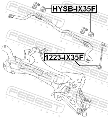FEBEST Stang/led, stabilisator 1223-IX35F foraksel for BYD CHRYSLER HYUNDAI ALFAROME/FIAT/LANCI JAC CHANGAN