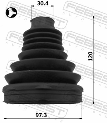 FEBEST Drivaksel Manchet 2115tt9dt gearkasse-monteret for FORD