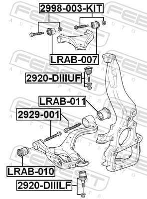 FEBEST Styrtkorrektionsskrue 2929001 for LAND ROVER