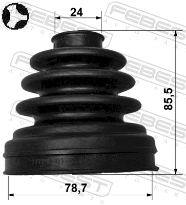 FEBEST Drivaksel Manchetsæt 3515-NL32WDT foraksel for GEELY CHERY