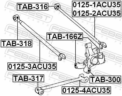 FEBEST Ophæng, bærearm tab316 på indersiden for TOYOTA CHANGAN
