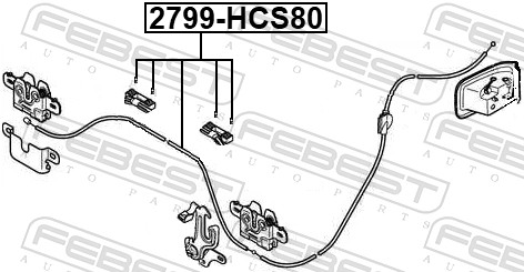 FEBEST Motorhjelmskabel 2799-HCS80 for VOLVO