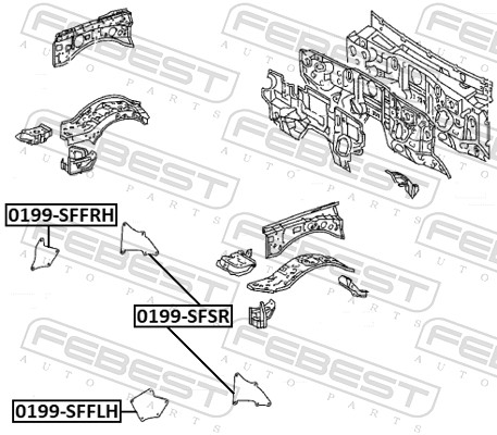 FEBEST Skærmkasse 0199-SFSR bag for TOYOTA