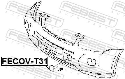 FEBEST Blendprop, kofanger fecovt31 foran for NISSAN