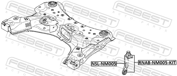 FEBEST Holder, hjælperamme/aggregatophæng nslnm005 for RENAULT