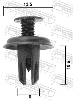 FEBEST Clips, side-/beskyttelseslister 88570-041 for NISSAN HONDA SUZUKI TOYOTA