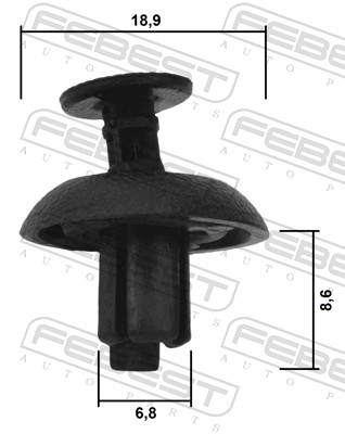 FEBEST Clips, side-/beskyttelseslister 88570-088 for TOYOTA