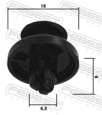 FEBEST Clips, side-/beskyttelseslister 88570-090 for GENERAL MOTORS SUBARU TOYOTA