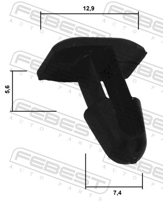 FEBEST Clips, side-/beskyttelseslister 88570-091 for TOYOTA