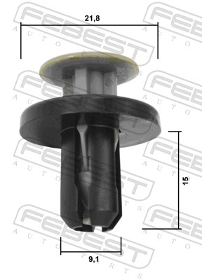 FEBEST Clips, side-/beskyttelseslister 88570-094 for TOYOTA