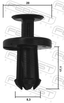 FEBEST Clips, side-/beskyttelseslister 88570-097 for TOYOTA