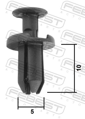 FEBEST Clips, side-/beskyttelseslister 88570-101 for CITROËN/PEUGEOT TOYOTA