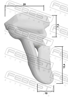 FEBEST Clips, side-/beskyttelseslister 88570-100 for TOYOTA