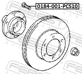 FEBEST Hjulbolt 0184001pcs10 for TOYOTA CHERY