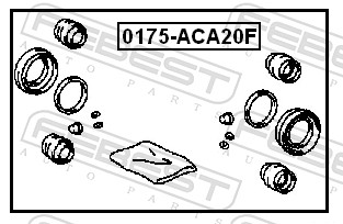 FEBEST Rep.sæt, bremsekaliper 0175aca20f foraksel for TOYOTA