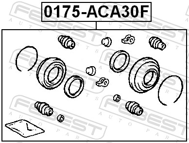 FEBEST Rep.sæt, bremsekaliper 0175aca30f foraksel for TOYOTA