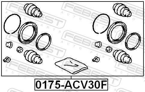 FEBEST Rep.sæt, bremsekaliper 0175acv30f foraksel for TOYOTA