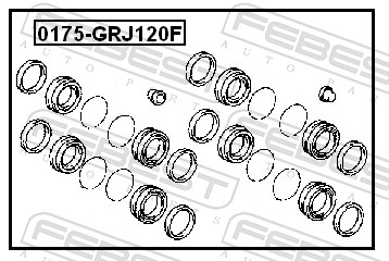 FEBEST Rep.sæt, bremsekaliper 0175grj120f foraksel for TOYOTA