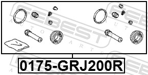 FEBEST Rep.sæt, bremsekaliper 0175grj200r bagaksel for TOYOTA