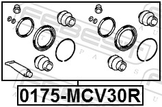 FEBEST Rep.sæt, bremsekaliper 0175mcv30r bagaksel for TOYOTA