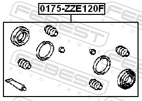FEBEST Rep.sæt, bremsekaliper 0175zze120f foraksel for TOYOTA