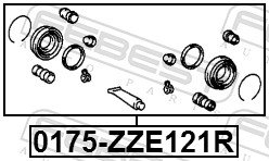 FEBEST Rep.sæt, bremsekaliper 0175zze121r bagaksel for TOYOTA