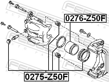 FEBEST Stempel, bremsekaliper 0276z50f foraksel for GEELY NISSAN HYUNDAI