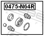 FEBEST Rep.sæt, bremsekaliper 0475n64r bagaksel for MITSUBISHI