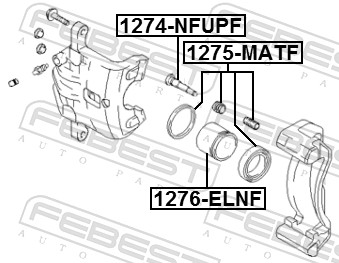 FEBEST Rep.sæt, bremsekaliper 1275matf foraksel for HYUNDAI