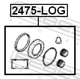 FEBEST Rep.sæt, bremsekaliper 2475log foraksel for CITROËN/PEUGEOT ALFAROME/FIAT/LANCI RENAULT