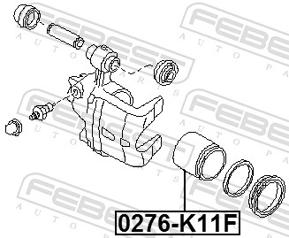 FEBEST Stempel, bremsekaliper 0276k11f foraksel for NISSAN