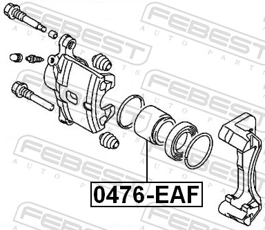 FEBEST Stempel, bremsekaliper 0476eaf foraksel for MITSUBISHI